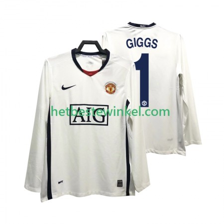Manchester United GIGGS 11 Premier League 2008 2009 Voetbalshirts Retro Uit - LS